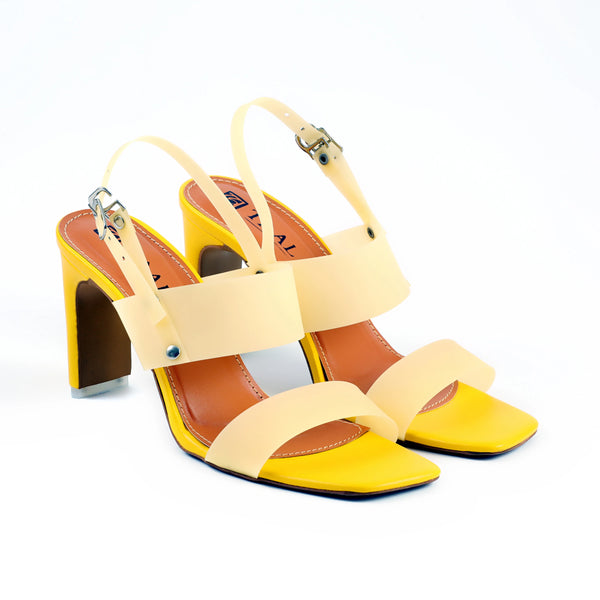 Bella Yellow Women Heels sandal