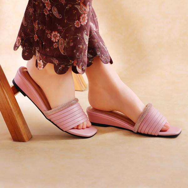 Bronti Pink Women Slippers
