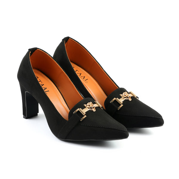 Debon Black women court shoes