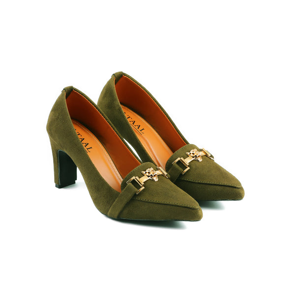 Debon Olive women court shoes