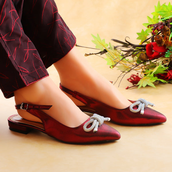 Elora Maroon Women Pumps
