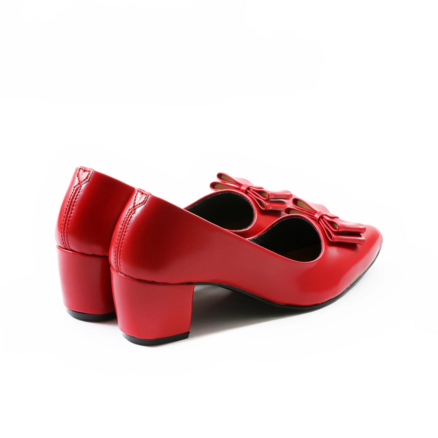 Ladies red 2025 court shoes