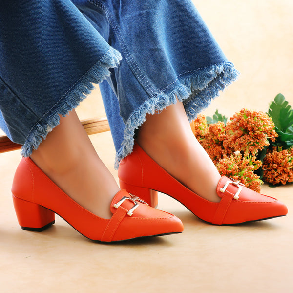 Nova Orange women court shoes