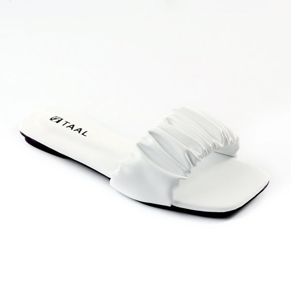 Riva White Women's Flat slipper