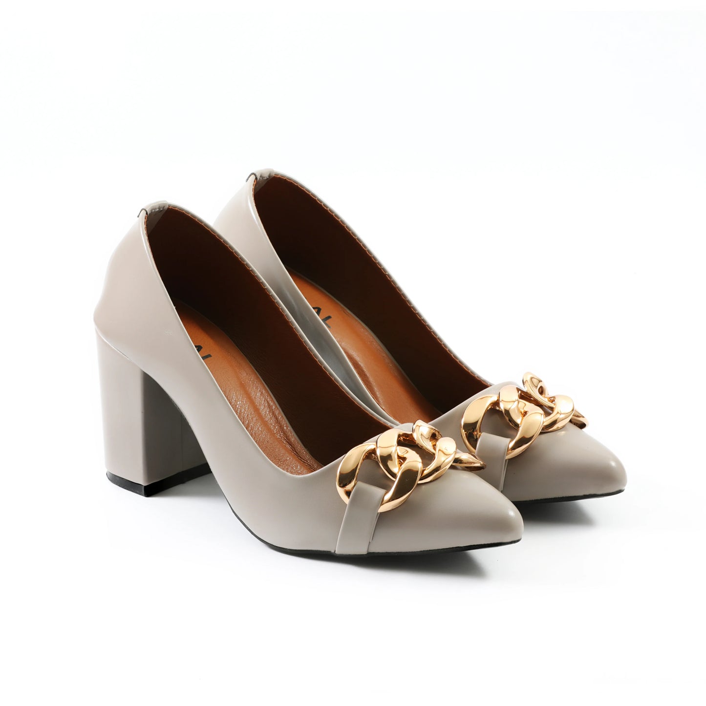 Grey heeled court shoes sale