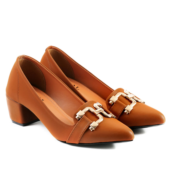 Swank Brown women court shoes