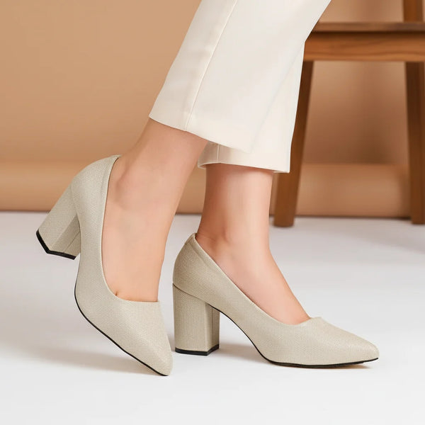 Glimmer cream women court shoes