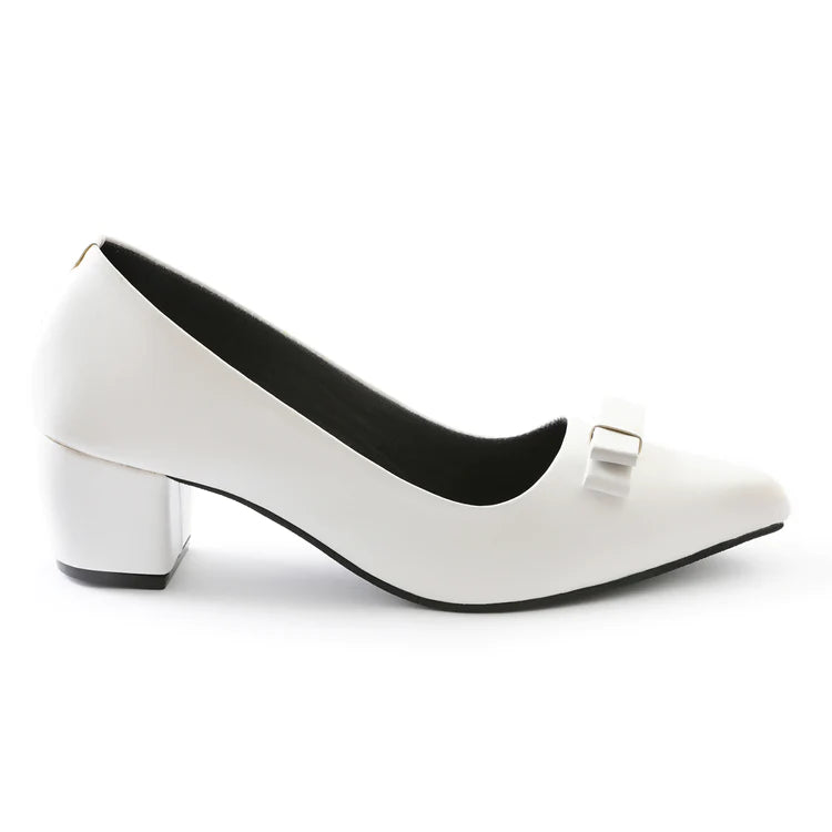 TAAL Opole Heeled Pumps White – TAAL STORE